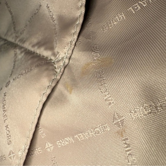 Michael Kors Monogram Shoulder Bag w/ MK Charm & Tortoise Chain Accents – Brown - Picture 15 of 16